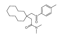 N,N-dimethyl-2-{1-[(p-tolylsulfinyl)methyl]cyclodecyl}acetamide结构式