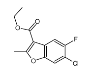 ethyl 6-chloro-5-fluoro-2-methyl-1-benzofuran-3-carboxylate Structure
