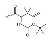 4-Pentenoic acid, 2-[[(1,1-dimethylethoxy)carbonyl]amino]-3,3-dimethyl结构式