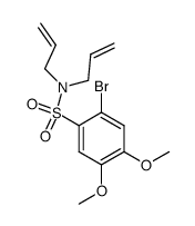 N,N-diallyl-2-bromo-4,5-dimethoxybenzenesulfonamide结构式