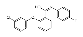 2-(3-chlorophenoxy)-N-(4-fluorophenyl)pyridine-3-carboxamide Structure