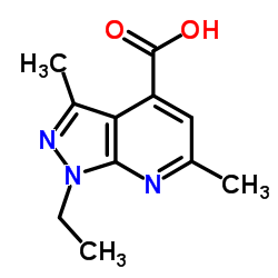 1-Ethyl-3,6-dimethyl-1H-pyrazolo[3,4-b]pyridine-4-carboxylic acid结构式