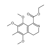 ethyl 3,4-dihydro-6-methyl-5,7,8-trimethoxy-1-isoquinolinecarboxylate结构式