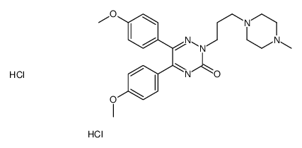5,6-bis(4-methoxyphenyl)-2-[3-(4-methylpiperazin-1-yl)propyl]-1,2,4-tr iazin-3-one dihydrochloride结构式