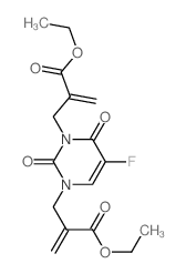 ethyl 2-[[3-(2-ethoxycarbonylprop-2-enyl)-5-fluoro-2,6-dioxo-pyrimidin-1-yl]methyl]prop-2-enoate结构式