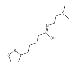 N-[2-(dimethylamino)ethyl]-5-(dithiolan-3-yl)pentanamide结构式