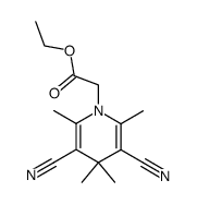 ethyl 2-(3,5-dicyano-2,4,4,6-tetramethylpyridin-1(4H)-yl)acetate Structure