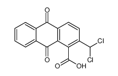 2-dichloromethyl-9,10-dioxo-9,10-dihydro-anthracene-1-carboxylic acid结构式