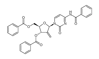 Cytidine, N-benzoyl-2^-deoxy-2^-Methylene-,3^,5^-dibenzoate(9CI) structure