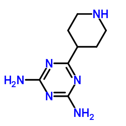 6-PIPERIDIN-4-YL-[1,3,5]TRIAZINE-2,4-DIAMINE结构式