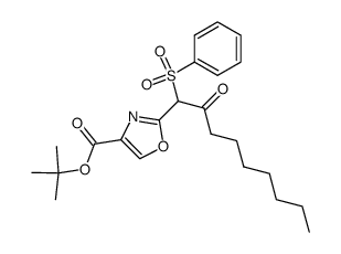 tert-butyl 2-(2-oxo-1-(phenylsulfonyl)nonyl)oxazole-4-carboxylate Structure