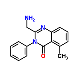 2-(Aminomethyl)-5-methyl-3-phenyl-4(3H)-quinazolinone结构式