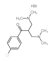 1-Propanone,1-(4-chlorophenyl)-3-(dimethylamino)-2-[(dimethylamino)methyl]-, hydrobromide(1:2) structure