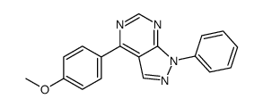 4-(4-methoxyphenyl)-1-phenylpyrazolo[3,4-d]pyrimidine Structure