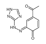 4-acetyl-6-(1H-1,2,4-triazol-5-ylhydrazinylidene)cyclohexa-2,4-dien-1-one Structure