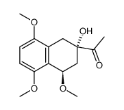 1-((2S,4R)-2-Hydroxy-4,5,8-trimethoxy-1,2,3,4-tetrahydro-naphthalen-2-yl)-ethanone结构式