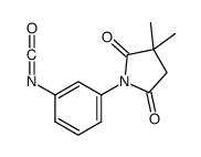 1-(3-isocyanatophenyl)-3,3-dimethylpyrrolidine-2,5-dione Structure