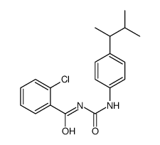 2-chloro-N-[[4-(3-methylbutan-2-yl)phenyl]carbamoyl]benzamide结构式