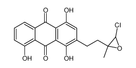 (RS)-2-(4-Chlor-3,4-epoxy-3-methylbutyl)-1,4,8-trihydroxy-9,10-anthrachinon结构式