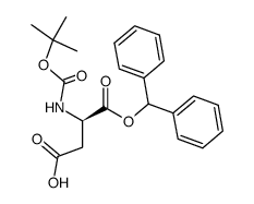 BOC-D-aspartic acid 1-diphenylmethyl ester结构式