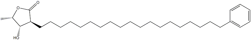 [3S,(-)]-4,5-Dihydro-4α-hydroxy-5α-methyl-3β-(19-phenylnonadecyl)furan-2(3H)-one结构式