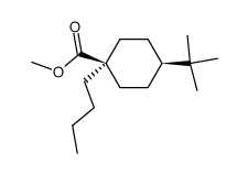 1-Butyl-4-tert-butyl-cyclohexanecarboxylic acid methyl ester Structure