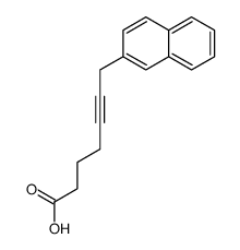 7-naphthalen-2-ylhept-5-ynoic acid结构式