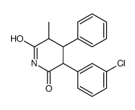 3-(3-chlorophenyl)-5-methyl-4-phenylpiperidine-2,6-dione结构式