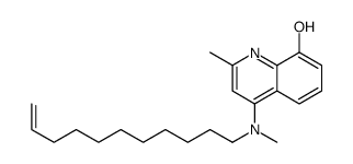 2-methyl-4-[methyl(undec-10-enyl)amino]quinolin-8-ol结构式