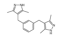 4-[[3-[(3,5-dimethyl-1H-pyrazol-4-yl)methyl]phenyl]methyl]-3,5-dimethyl-1H-pyrazole结构式