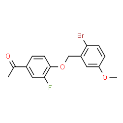 1-(4-[(2-BROMO-5-METHOXYBENZYL)OXY]-3-FLUOROPHENYL)-1-ETHANONE picture