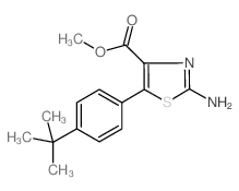 METHYL 2-AMINO-5-[4-(TERT-BUTYL)PHENYL]-1,3-THIAZOLE-4-CARBOXYLATE结构式