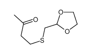 4-(1,3-dioxolan-2-ylmethylsulfanyl)butan-2-one Structure