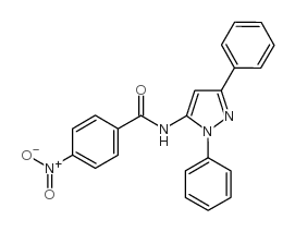 N-(1,3-二苯基-1H-吡唑-5-基)-4-硝基苯甲酰胺图片