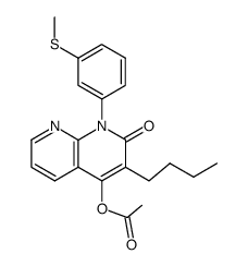 1-<3-(methylthio)phenyl>-3-n-butyl-4-acetoxy-1,8-naphthyridin-2(1H)-one结构式