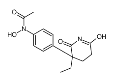 N-[4-(3-ethyl-2,6-dioxopiperidin-3-yl)phenyl]-N-hydroxyacetamide结构式