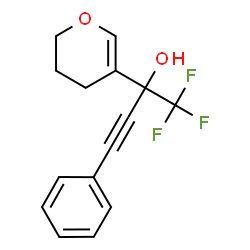 2-(3,4-DIHYDRO-2H-PYRAN-5-YL)-1,1,1-TRIFLUORO-4-PHENYLBUT-3-YN-2-OL Structure