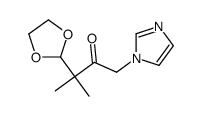 3-(1,3-dioxolan-2-yl)-1-imidazol-1-yl-3-methylbutan-2-one结构式