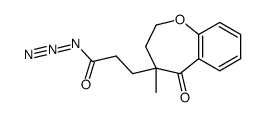 3-(4-methyl-5-oxo-2,3,4,5-tetrahydrobenzo[b]oxepin-4-yl)propanoyl azide结构式