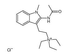 N-<β-(2-acetylamino-1-methylindol-3-yl)ethyl>triethylammonium chloride结构式