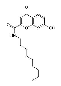 7-hydroxy-N-nonyl-4-oxochromene-2-carboxamide结构式