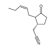 (1R,Z)-[3-oxo-2-(2-pentenyl)cyclopentyl]acetonitrile结构式