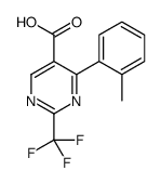 4-(2-methylphenyl)-2-(trifluoromethyl)pyrimidine-5-carboxylic acid结构式