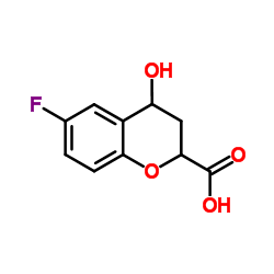 6-Fluoro-4-hydroxy-2-chromanecarboxylic acid结构式
