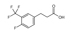 Benzenepropanoic acid, 4-fluoro-3-(trifluoromethyl) structure