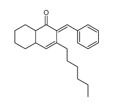 (E)-2-benzylidene-3-hexyl-4a,5,6,7,8,8a-hexahydronaphthalen-1(2H)-one结构式