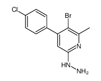 [5-bromo-4-(4-chlorophenyl)-6-methylpyridin-2-yl]hydrazine Structure