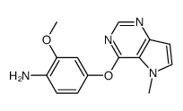 2-methoxy-4-[(5-methyl-5H-pyrrolo[3,2-d]pyrimidin-4-yl)-oxy]aniline结构式