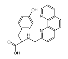 (2S)-3-(4-hydroxyphenyl)-2-(1,10-phenanthrolin-2-ylmethylamino)propanoic acid Structure