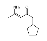 4-amino-1-cyclopentylpent-3-en-2-one结构式